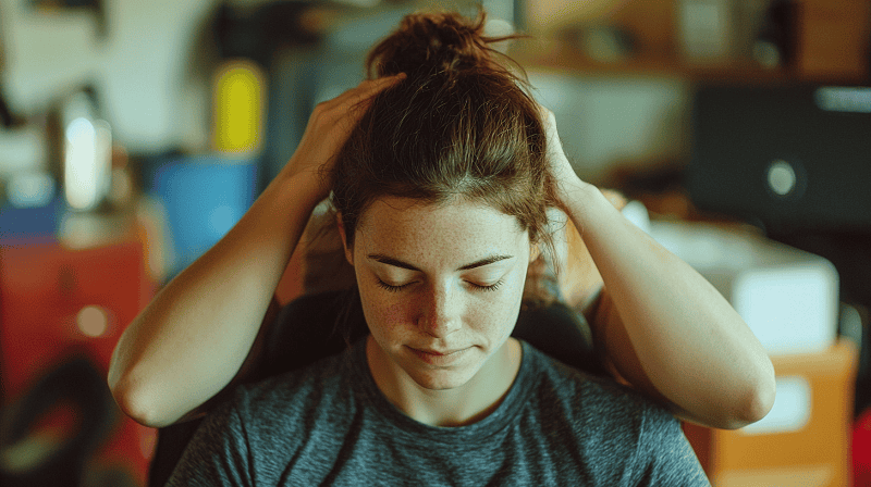 woman getting chiropractic appointment