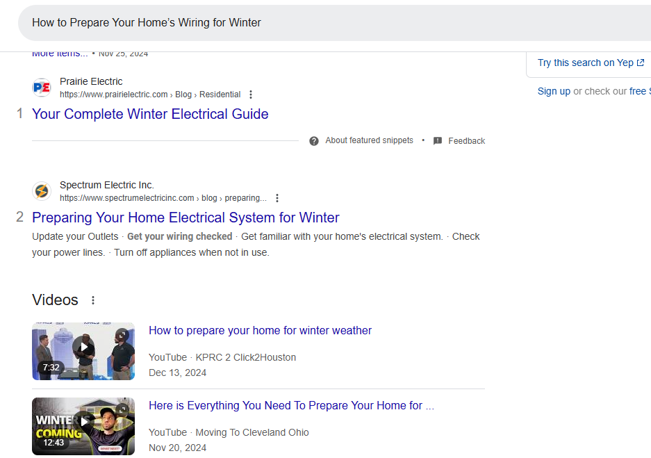 SERP result for: How to Prepare Your Home’s Wiring for Winter