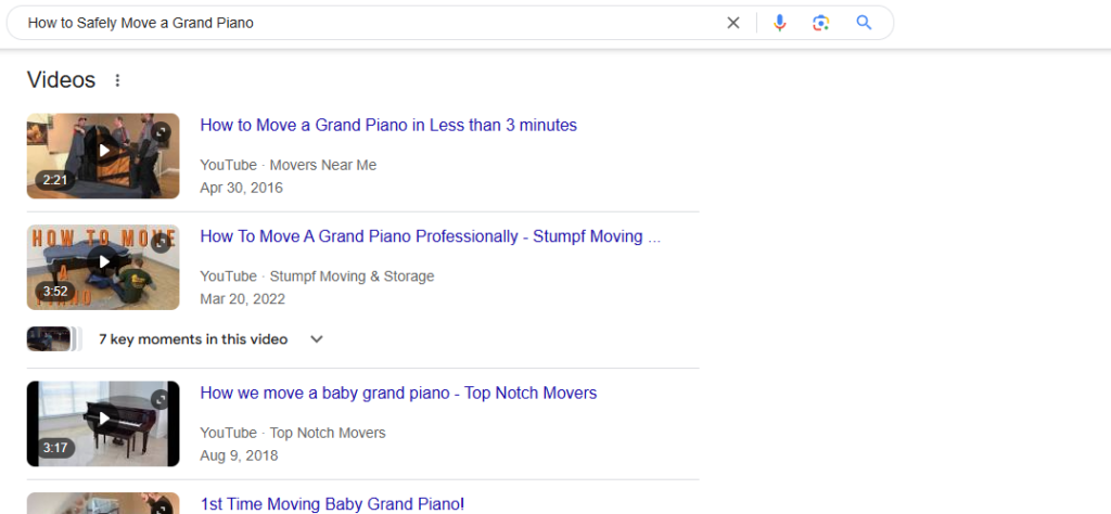 results from google query: How to Safely Move a Grand Piano